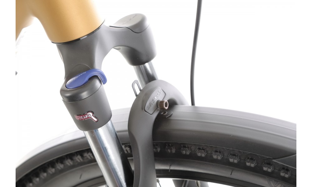 Rower crossowy elektryczny ROMET e-Modeco SUV 1.0 2024 - złoty-czarny