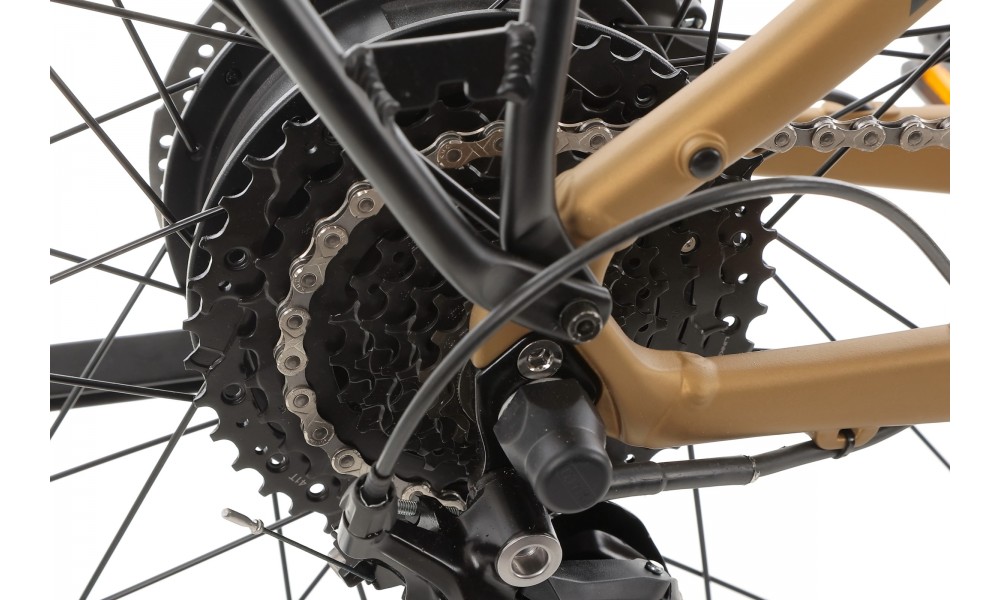 Rower crossowy elektryczny ROMET e-Modeco SUV 1.0 2024 - złoty-czarny