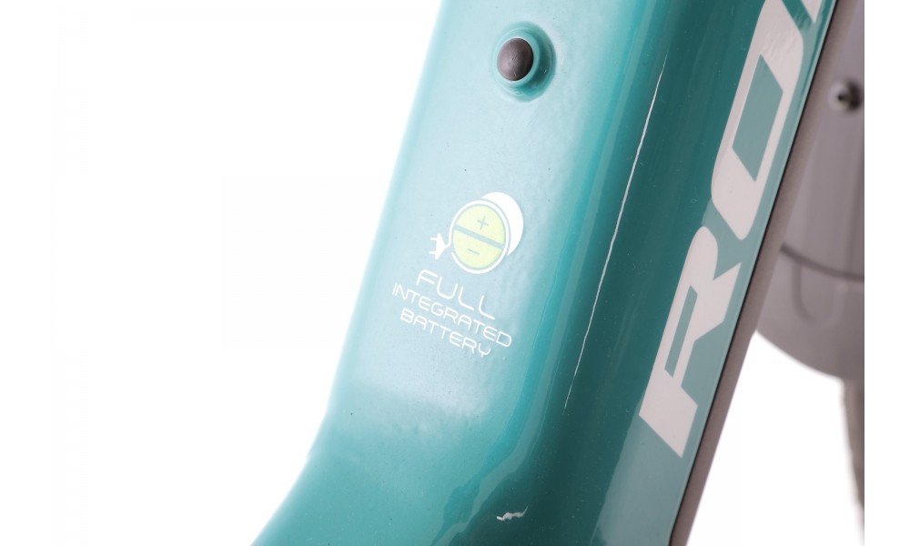 Rower miejski elektryczny ROMET e-Modeco URB 1.0 2024 - turkusowy