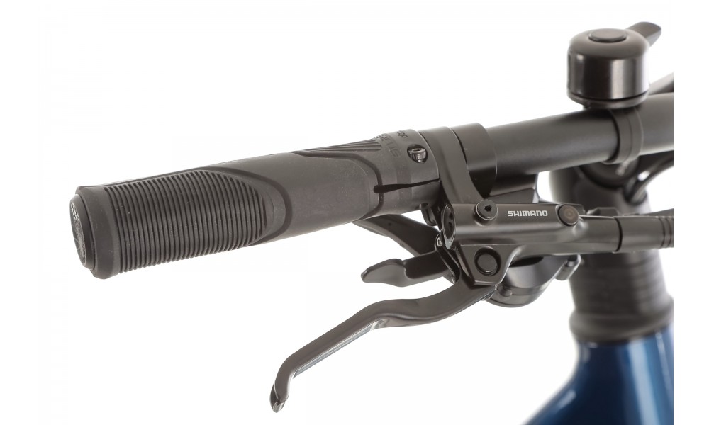 Rower miejski elektryczny ROMET e-Modeco URB 1.0 2024 - granatowo-srebrny