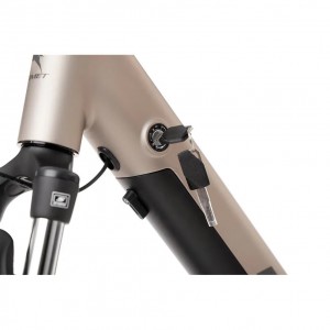 Rower miejski elektryczny ROMET e-Modeco URB 1.0 2024 - szampańsko-czarny 2