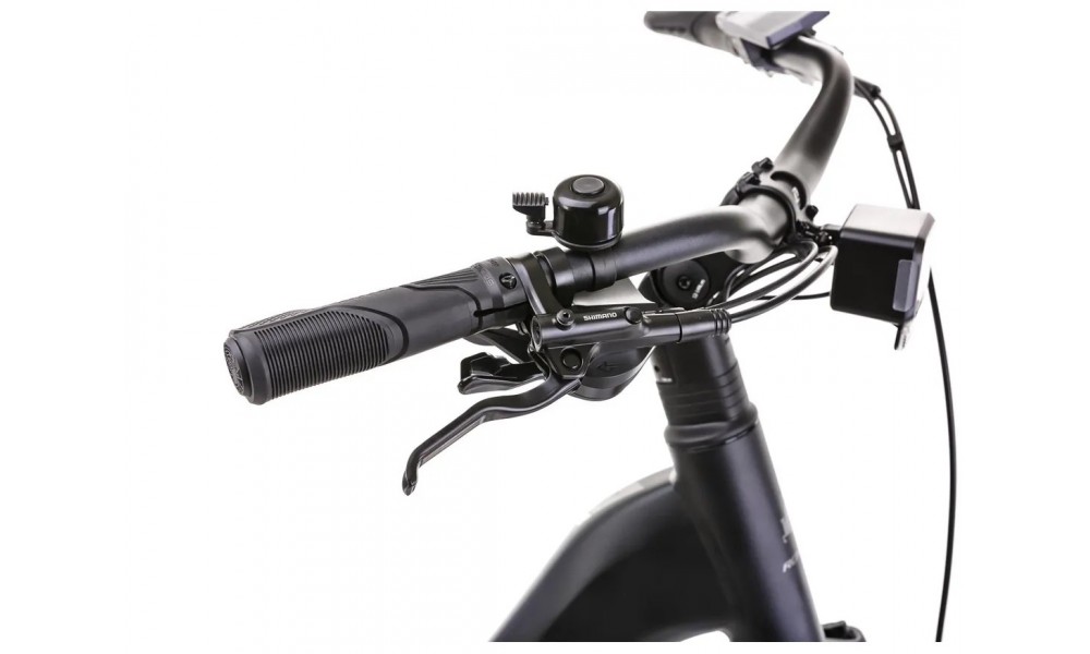 Rower miejski elektryczny ROMET e-Modeco URB 2.0 2024 - czarny-grafitowy