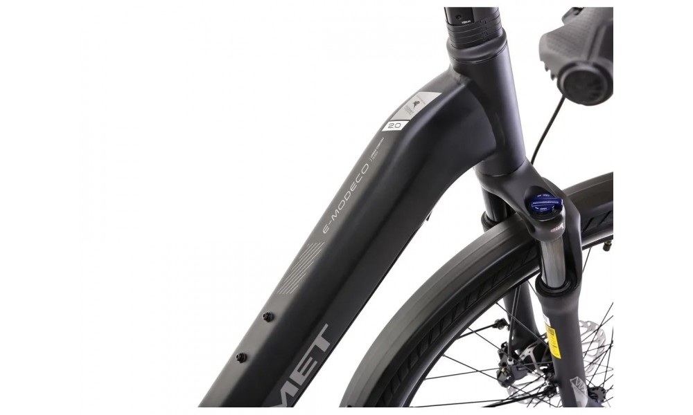 Rower miejski elektryczny ROMET e-Modeco URB 2.0 2024 - czarny-grafitowy