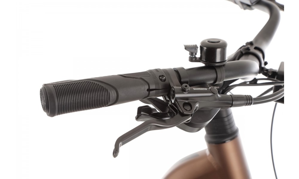 Rower miejski elektryczny ROMET e-Modeco URB 2.0 2024 - brązowy-czarny