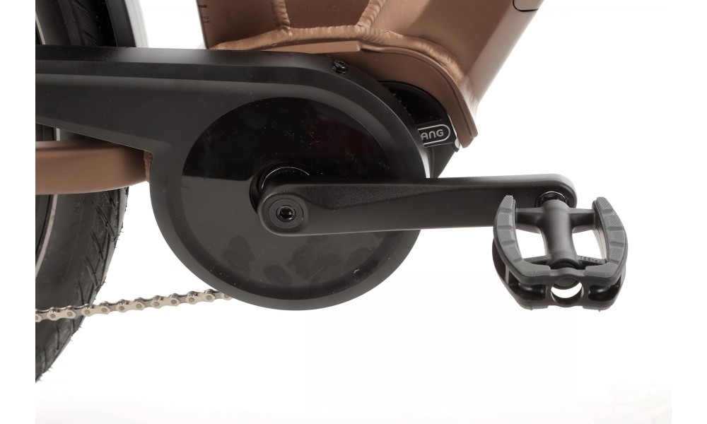 Rower miejski elektryczny ROMET e-Modeco URB 2.0 2024 - brązowy-czarny