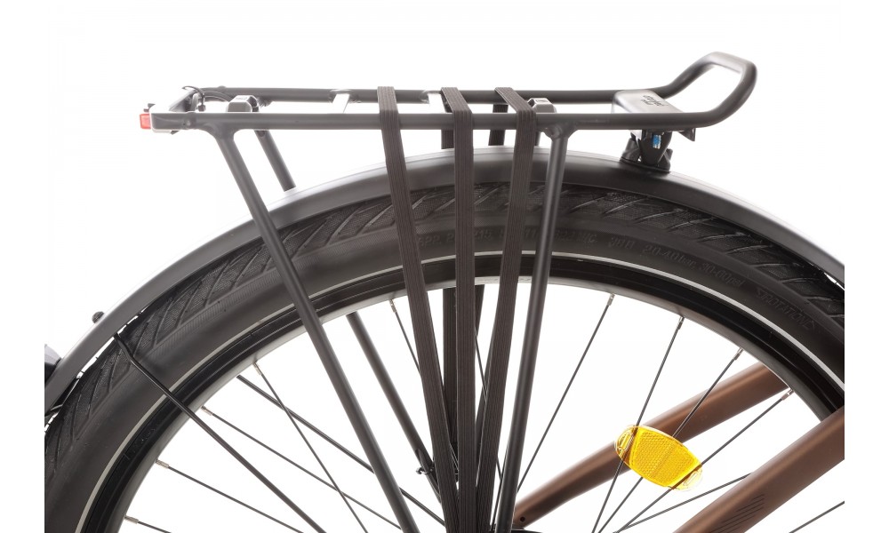 Rower miejski elektryczny ROMET e-Modeco URB 2.0 2024 - brązowy-czarny