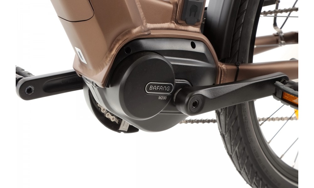 Rower miejski elektryczny ROMET e-Modeco URB 2.0 2024 - brązowy-czarny