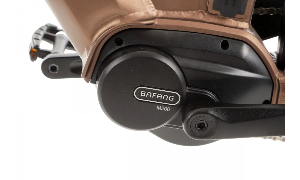 Rower miejski elektryczny ROMET e-Modeco URB 2.0 2024 - brązowy-czarny