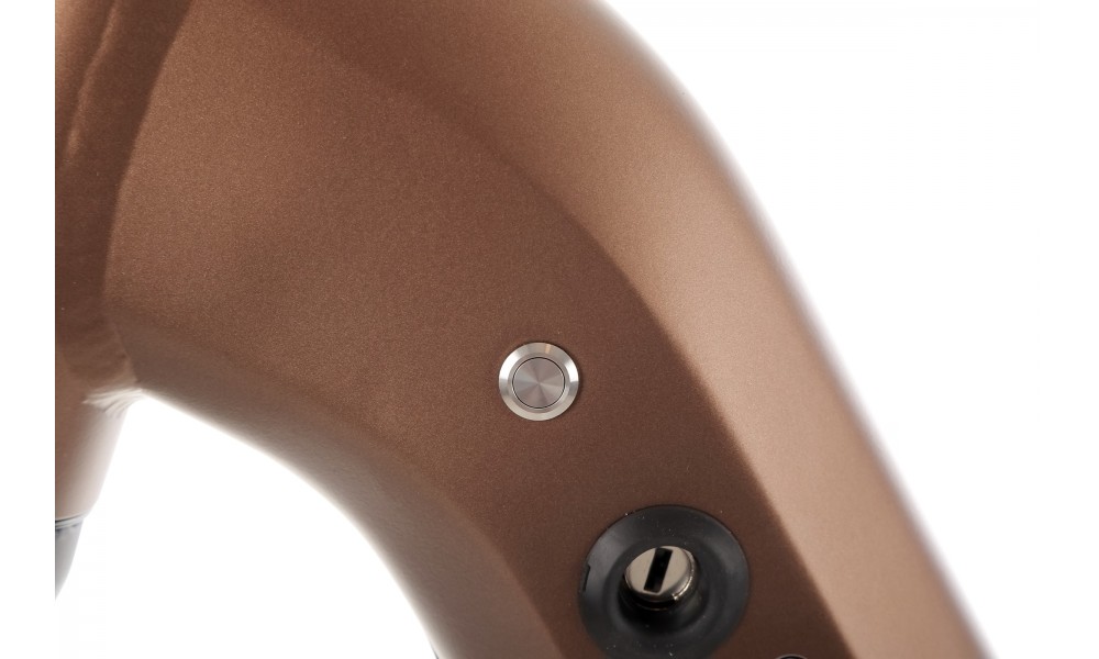 Rower miejski elektryczny ROMET e-Modeco URB 2.0 2024 - brązowy-czarny