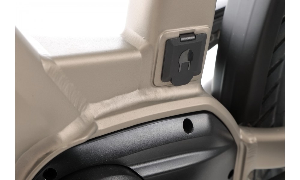 Rower miejski elektryczny ROMET e-Modeco URB 2.0 2024 - szampańsko-czarny