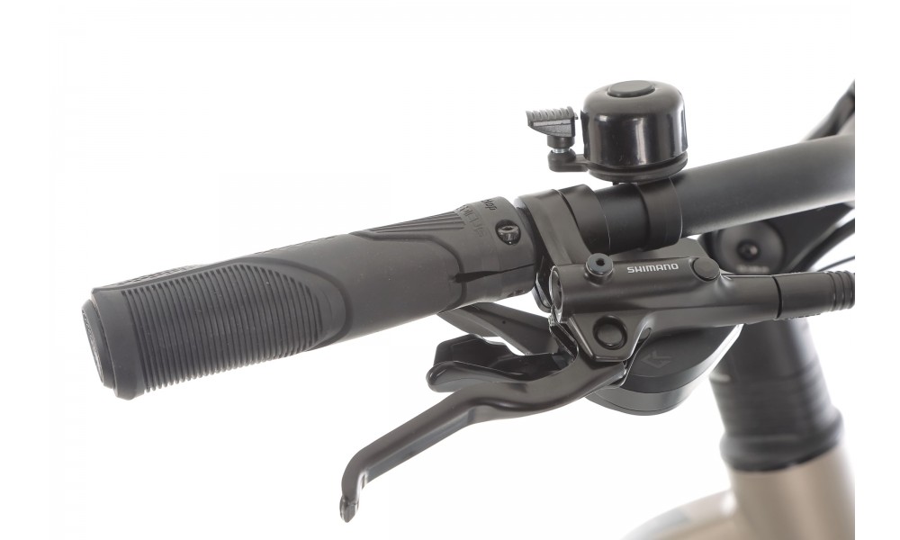 Rower miejski elektryczny ROMET e-Modeco URB 2.0 2024 - szampańsko-czarny