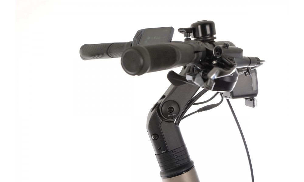 Rower miejski elektryczny ROMET e-Modeco URB 2.0 2024 - szampańsko-czarny