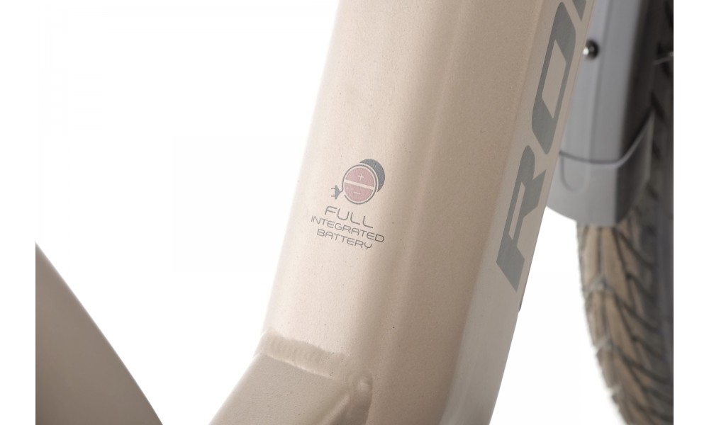 Rower miejski elektryczny ROMET e-Modeco URB 2.0 2024 - szampańsko-czarny