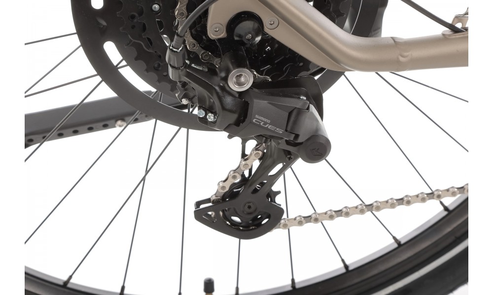 Rower miejski elektryczny ROMET e-Modeco URB 2.0 2024 - szampańsko-czarny