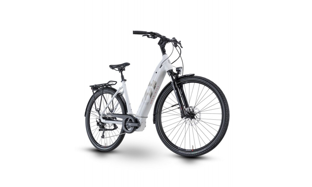 Rower miejski elektryczny Husqvarna Gran City 1 Wave - biały