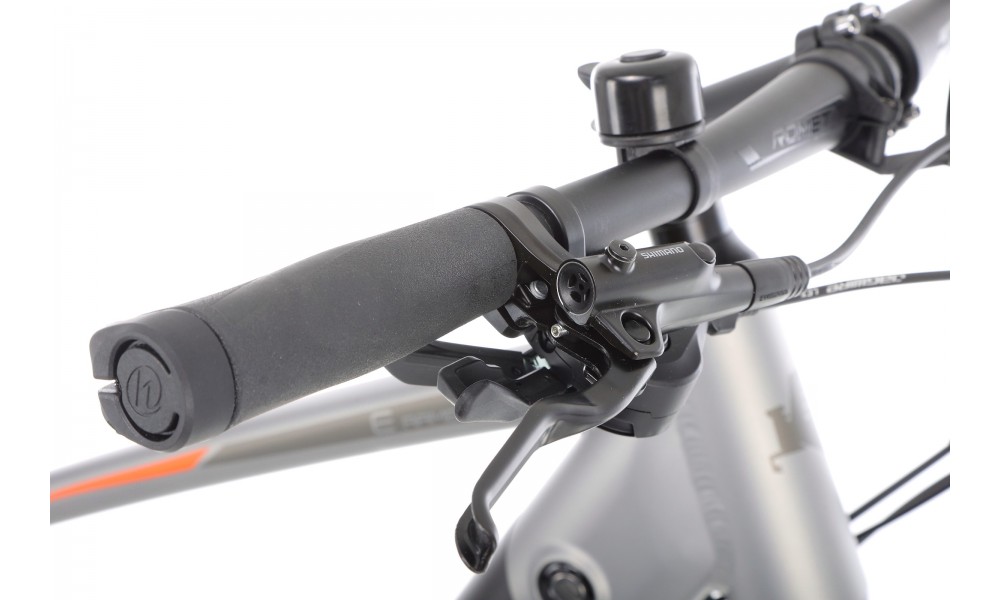 Rower górski elektryczny Romet E-Rambler E9.0 Bafang New Energy 504Wh - grafitowo-pomarańczowy