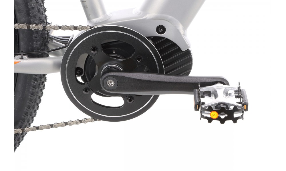 Rower górski elektryczny Romet E-Rambler E9.0 Bafang New Energy 504Wh - grafitowo-pomarańczowy