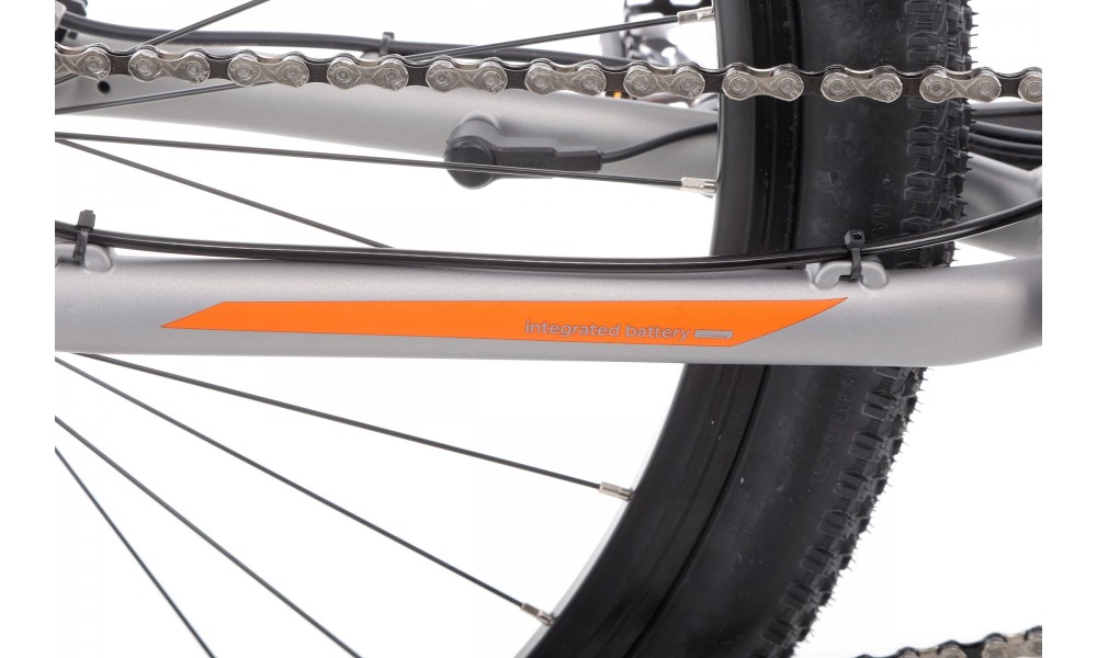 Rower górski elektryczny Romet E-Rambler E9.0 Bafang New Energy 504Wh - grafitowo-pomarańczowy