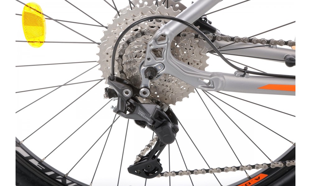 Rower górski elektryczny Romet E-Rambler E9.0 Bafang New Energy 504Wh - grafitowo-pomarańczowy