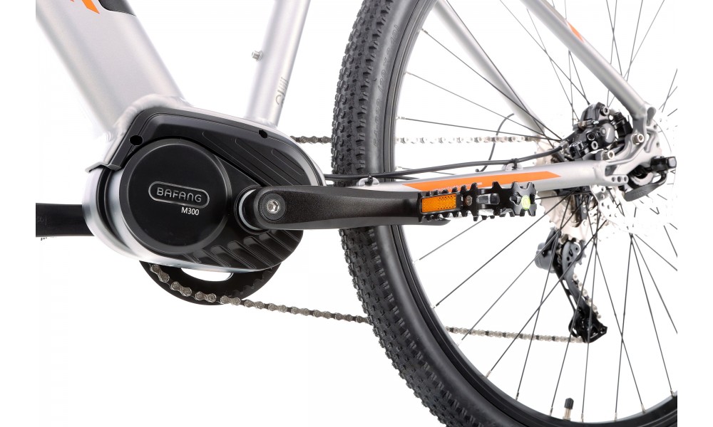 Rower górski elektryczny Romet E-Rambler E9.0 Bafang New Energy 504Wh - grafitowo-pomarańczowy