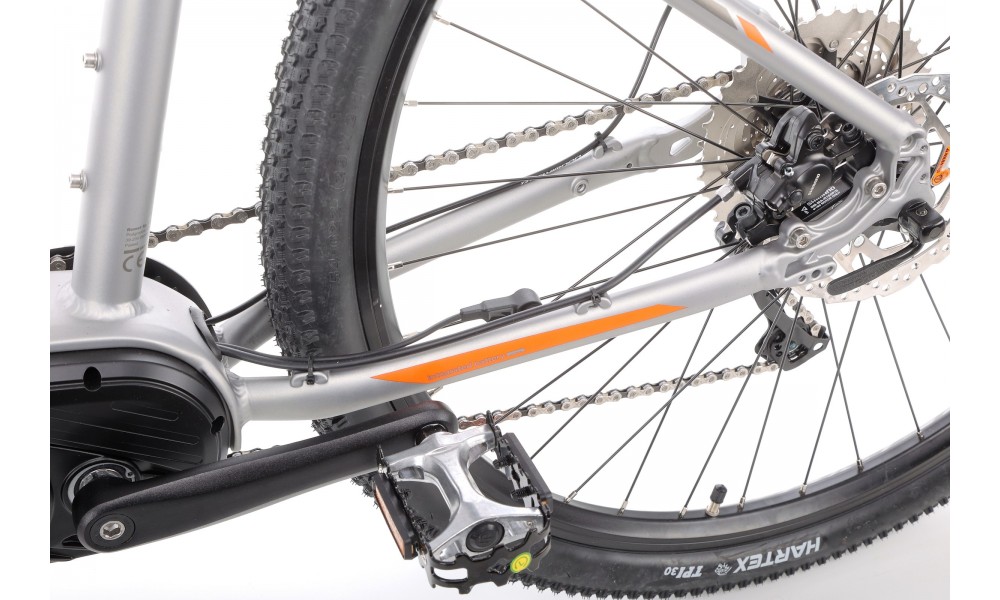 Rower górski elektryczny Romet E-Rambler E9.0 Bafang New Energy 504Wh - grafitowo-pomarańczowy