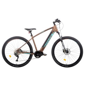 Rower górski elektryczny Romet E-Rambler E9.0 Bafang New Energy 504Wh - mokka-turkus