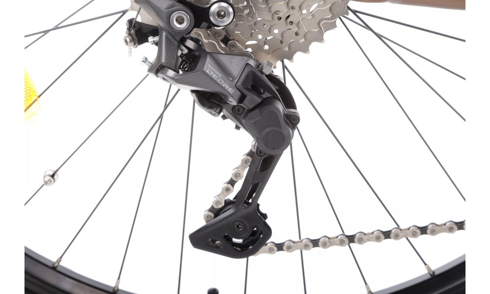 Rower górski elektryczny Romet E-Rambler E9.0 Bafang New Energy 504Wh - mokka-turkus