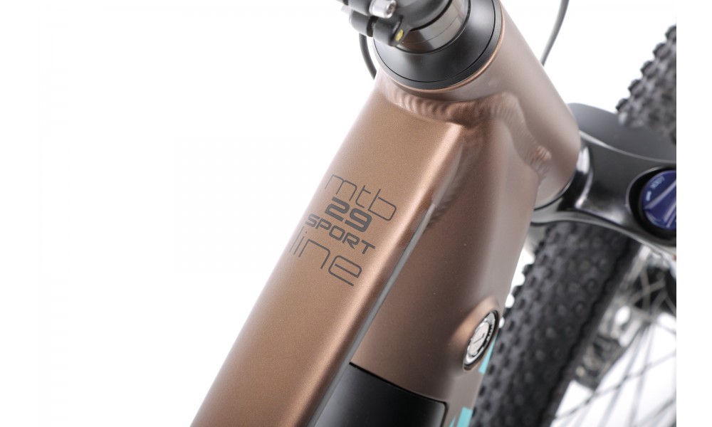 Rower górski elektryczny Romet E-Rambler E9.0 Bafang New Energy 504Wh - mokka-turkus