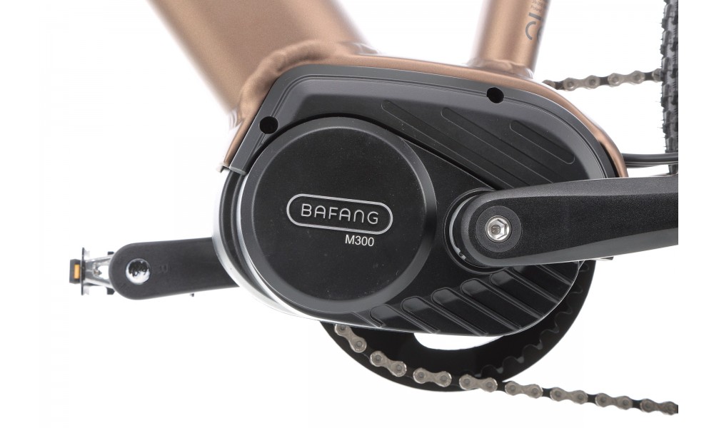 Rower górski elektryczny Romet E-Rambler E9.0 Bafang New Energy 504Wh - mokka-turkus