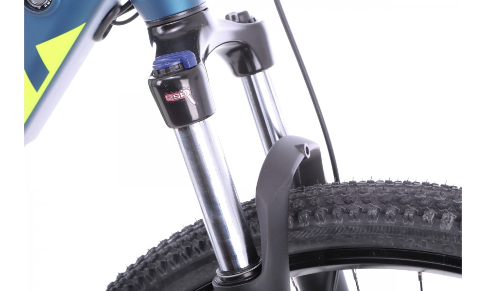 Rower górski elektryczny Romet E-Rambler E9.0 Bafang New Energy 504Wh - granatowo-limonkowy