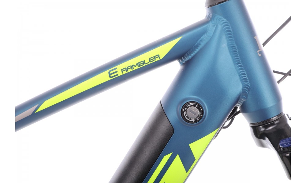 Rower górski elektryczny Romet E-Rambler E9.0 Bafang New Energy 504Wh - granatowo-limonkowy