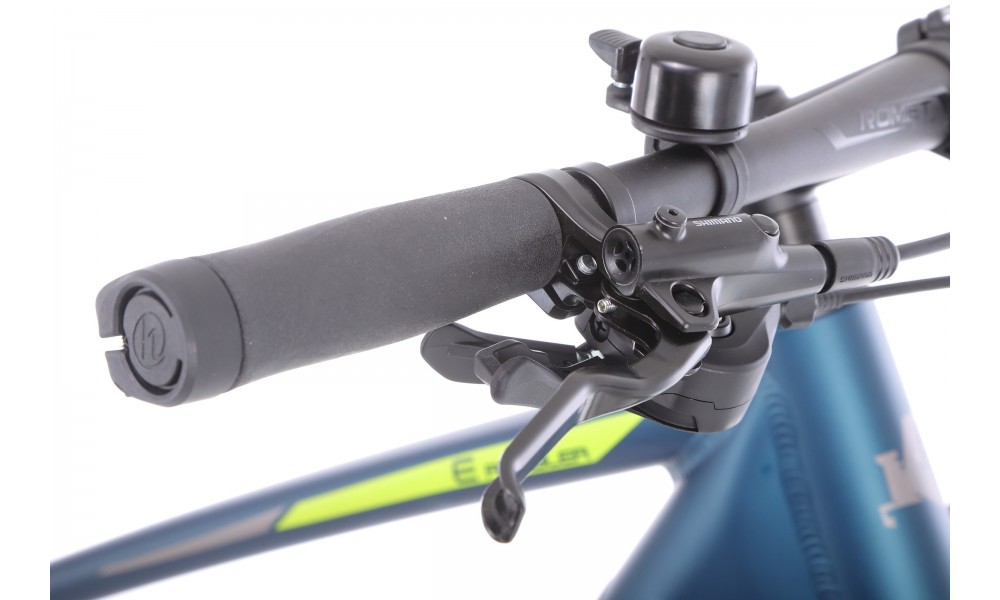 Rower górski elektryczny Romet E-Rambler E9.0 Bafang New Energy 504Wh - granatowo-limonkowy