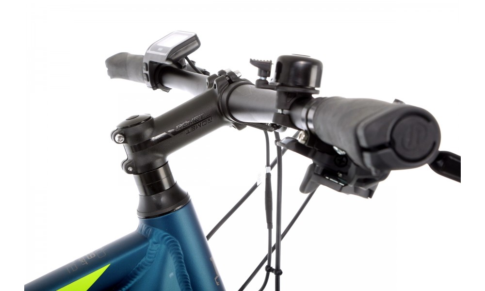 Rower górski elektryczny Romet E-Rambler E9.0 Bafang New Energy 504Wh - granatowo-limonkowy