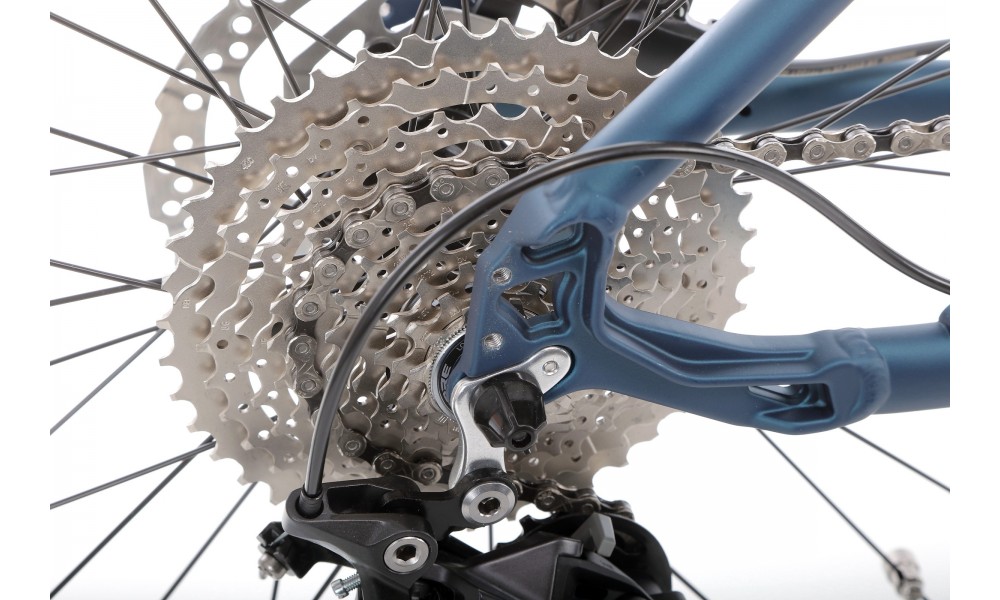 Rower górski elektryczny Romet E-Rambler E9.0 Bafang New Energy 504Wh - granatowo-limonkowy