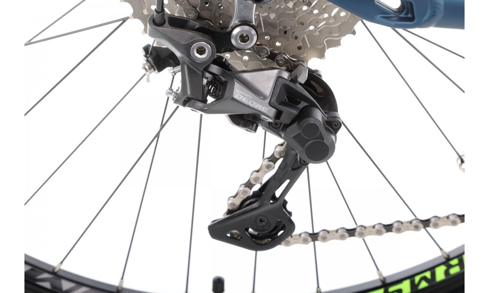 Rower górski elektryczny Romet E-Rambler E9.0 Bafang New Energy 504Wh - granatowo-limonkowy