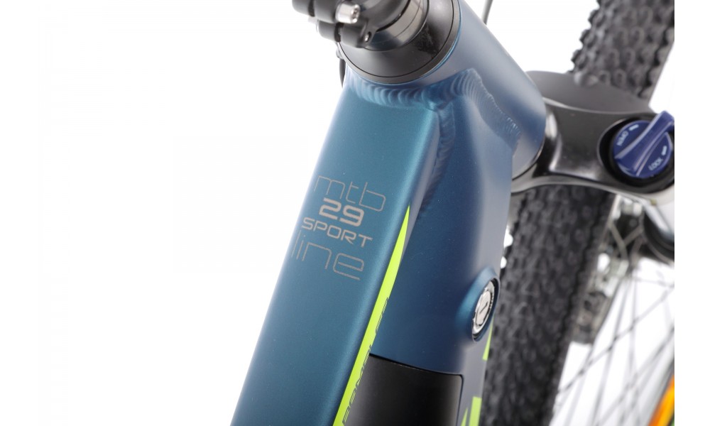 Rower górski elektryczny Romet E-Rambler E9.0 Bafang New Energy 504Wh - granatowo-limonkowy