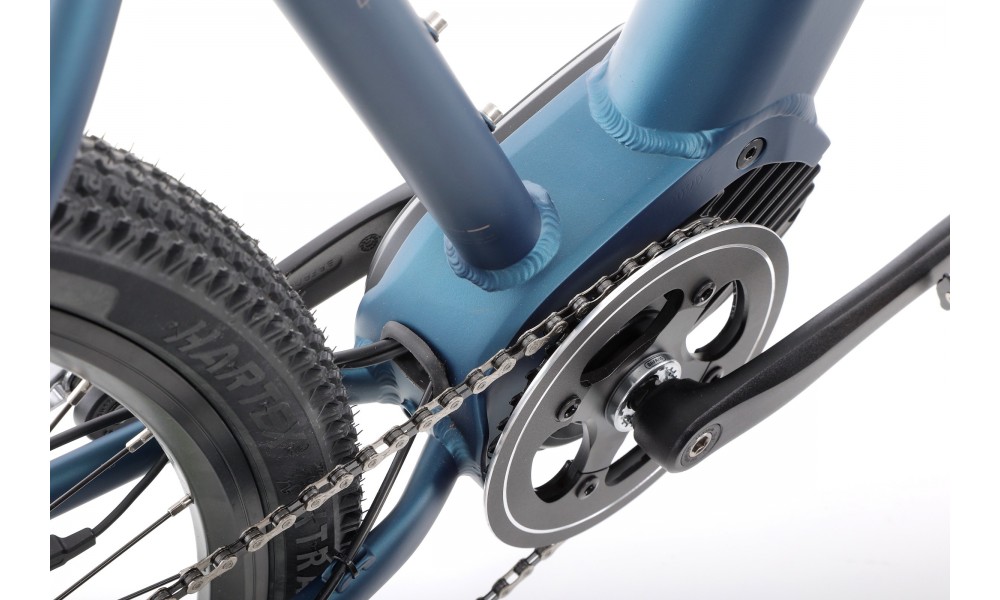 Rower górski elektryczny Romet E-Rambler E9.0 Bafang New Energy 504Wh - granatowo-limonkowy