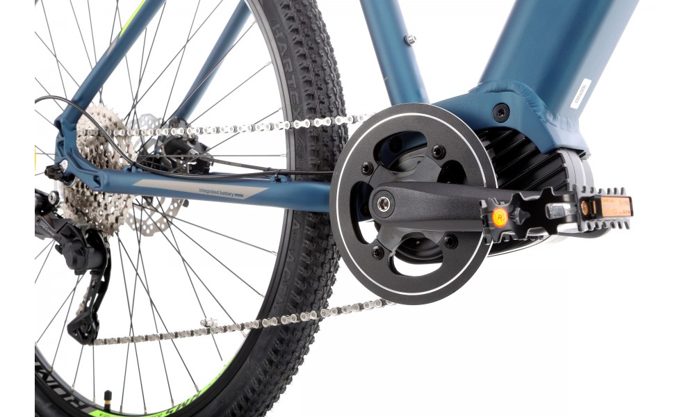 Rower górski elektryczny Romet E-Rambler E9.0 Bafang New Energy 504Wh - granatowo-limonkowy