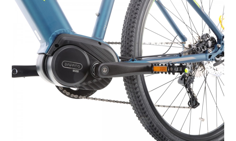 Rower górski elektryczny Romet E-Rambler E9.0 Bafang New Energy 504Wh - granatowo-limonkowy