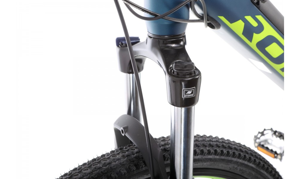 Rower górski elektryczny Romet E-Rambler E9.0 Bafang New Energy 504Wh - granatowo-limonkowy