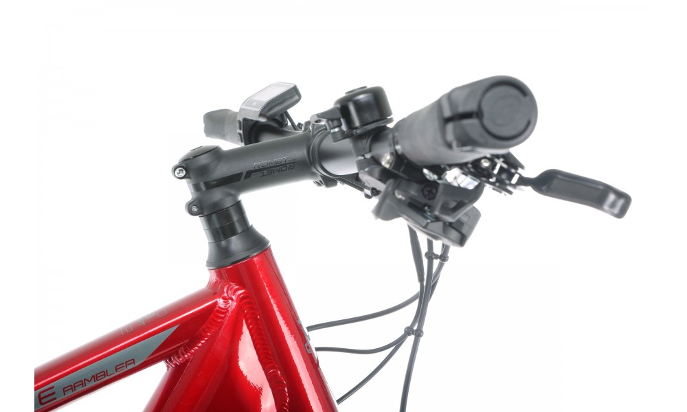 Rower górski elektryczny Romet E-Rambler E9.0 Bafang New Energy 504Wh - bordowo-grafitowy