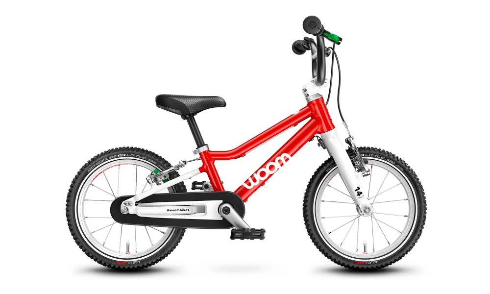 Rower dziecięcy Woom 2 14" 2024 - czerwono-biały