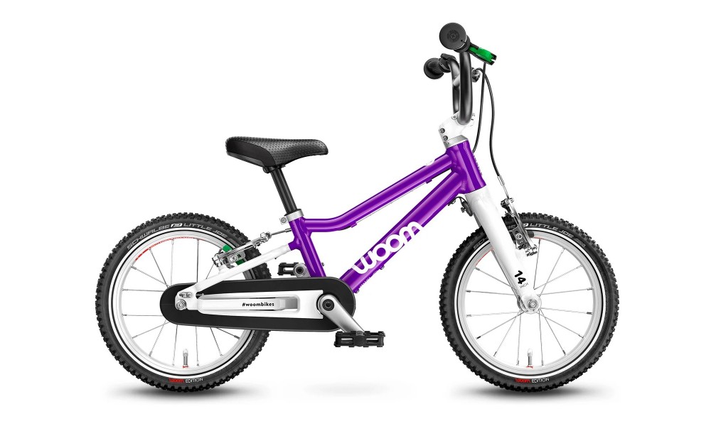 Rower dziecięcy Woom 2 14" 2024 - fioletowo-biały