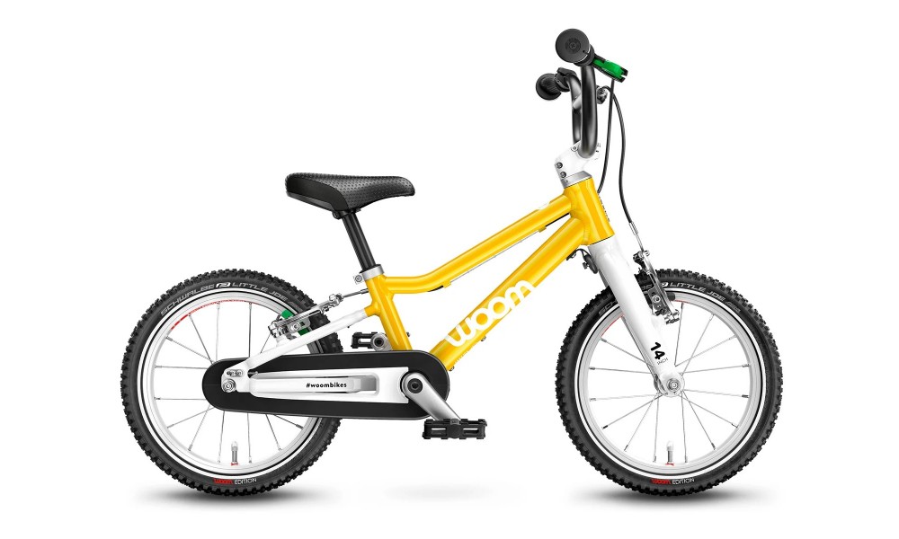 Rower dziecięcy Woom 2 14" 2024 - żółto-biały