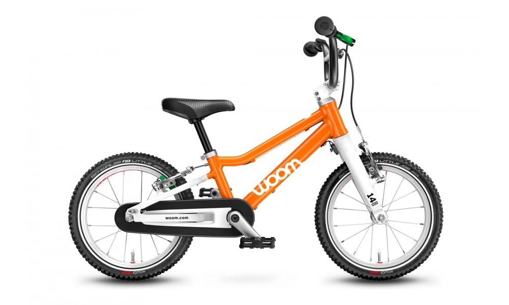 Rower dziecięcy Woom 2 14" 2024 - pomarańczowo-biały