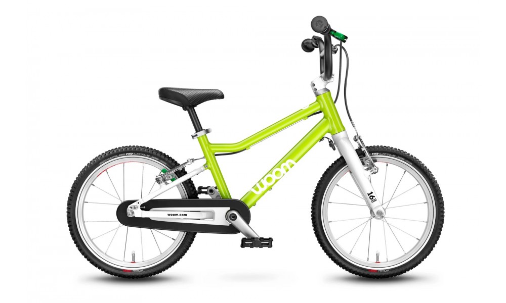 Rower dziecięcy Woom 3 16" 2024 - limonkowo-biały