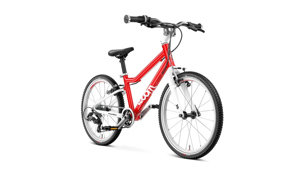 Rower dziecięcy Woom 4 20" 2024 - czerwono-biały