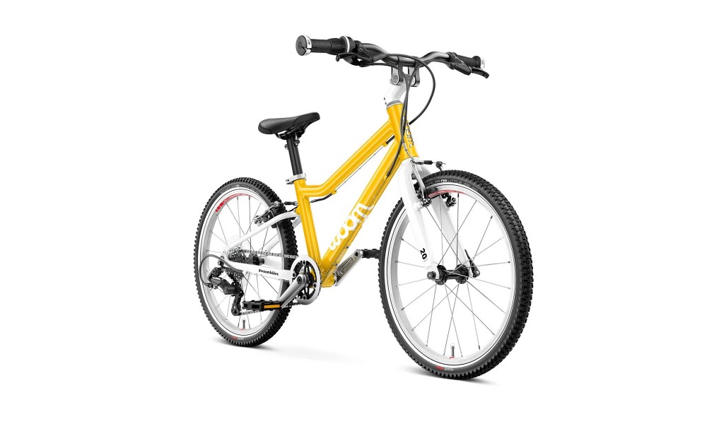 Rower dziecięcy Woom 4 20" 2024 - żółto-biały