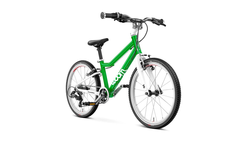 Rower dziecięcy Woom 4 20" 2024 - zielony-biały