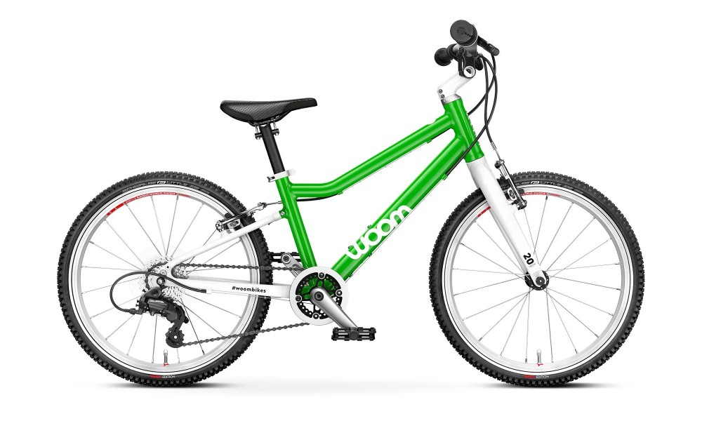 Rower dziecięcy Woom 4 20" 2024 - zielony-biały